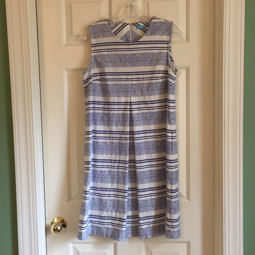 J. McLaughlin blue/white striped dress